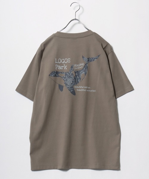 LOGOS（ロゴス）の「2026SS LOGOS/ロゴス アニマル フロント/バックプリント 半袖Tシャツ レディース メンズ（Tシャツ/カットソー・メンズ・スミクロ/ベージュ/ネイビー/ホワイト/ホワイト系その他/カーキ・M/L/LL）」の20枚目の写真