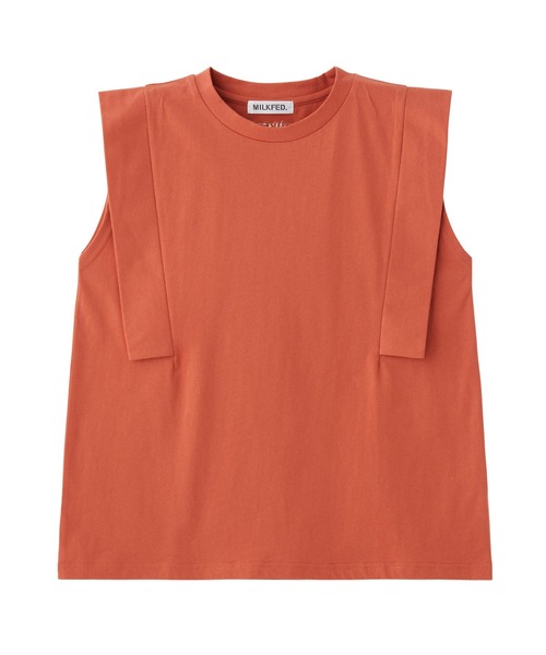 MILKFED.(ミルクフェド)の「BOXY SLEEVELESS TOP(Tシャツ/カットソー・レディース・オートミール/ブラウン/ブラック・ONE SIZE)」の14枚目の写真