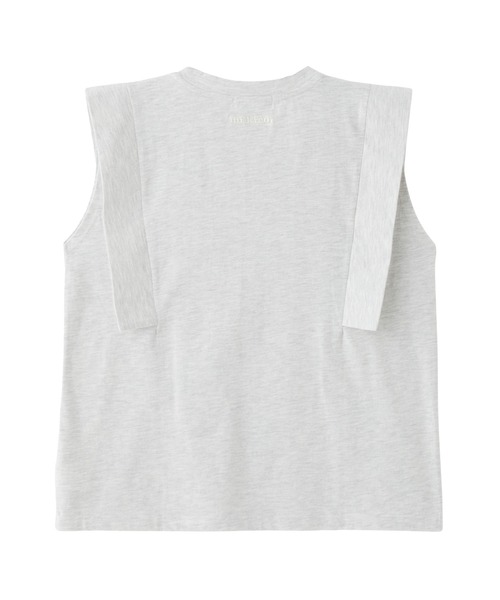 MILKFED.(ミルクフェド)の「BOXY SLEEVELESS TOP(Tシャツ/カットソー・レディース・オートミール/ブラウン/ブラック・ONE SIZE)」の17枚目の写真