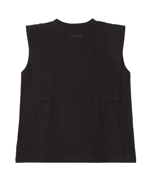 MILKFED.(ミルクフェド)の「BOXY SLEEVELESS TOP(Tシャツ/カットソー・レディース・オートミール/ブラウン/ブラック・ONE SIZE)」の19枚目の写真