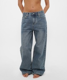 [B-DENIM] WASHING LOW SLIM BOOTS-CUT JEANS 053