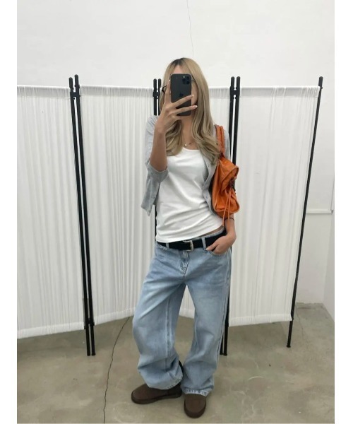 BLACKUP（ブラックアップ）の「[B-DENIM] WASHING LOW SLIM BOOTS-CUT JEANS 053（デニムパンツ・レディース・ライトブルー/ブルー・SMALL/MEDIUM/LARGE）」の20枚目の写真