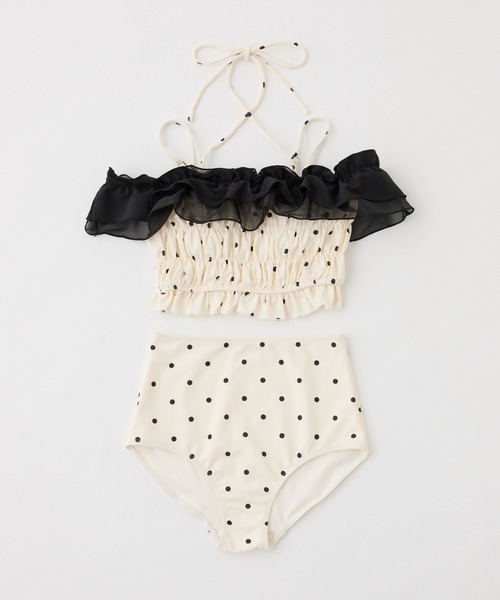 セール】swimwear/フリルトップス+ミニスカート（水着）｜one after