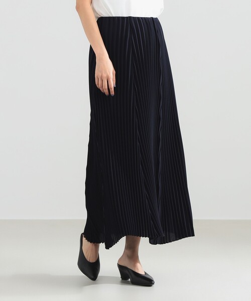 Demi-Luxe BEAMS(デミルクス ビームス)の「【8/6値下げ】イレギュラープリーツ スカート(スカート・レディース・オフホワイト/ネイビー・38/36)」の11枚目の写真
