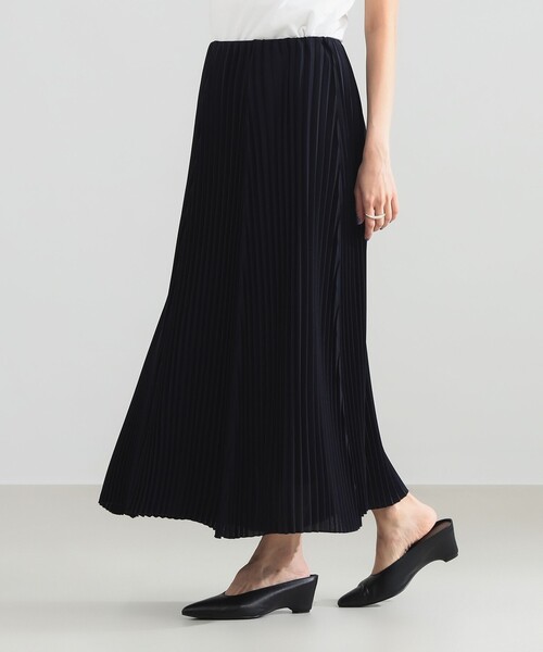 Demi-Luxe BEAMS(デミルクス ビームス)の「【8/6値下げ】イレギュラープリーツ スカート(スカート・レディース・オフホワイト/ネイビー・38/36)」の12枚目の写真