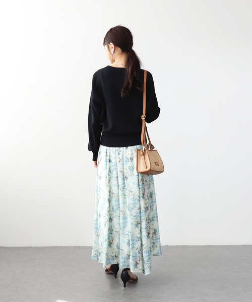 Jines（ジネス）の「フラワープリントヘムスカート（スカート・レディース・ブルー/イエロー・38）」の5枚目の写真