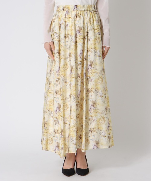 Jines（ジネス）の「フラワープリントヘムスカート（スカート・レディース・ブルー/イエロー・38）」の11枚目の写真