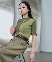 HARE | マルチカラータイトニットトップス(HARE)(ニット/セーター)