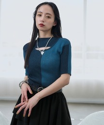 HARE | マルチカラータイトニットトップス(HARE)(ニット/セーター)