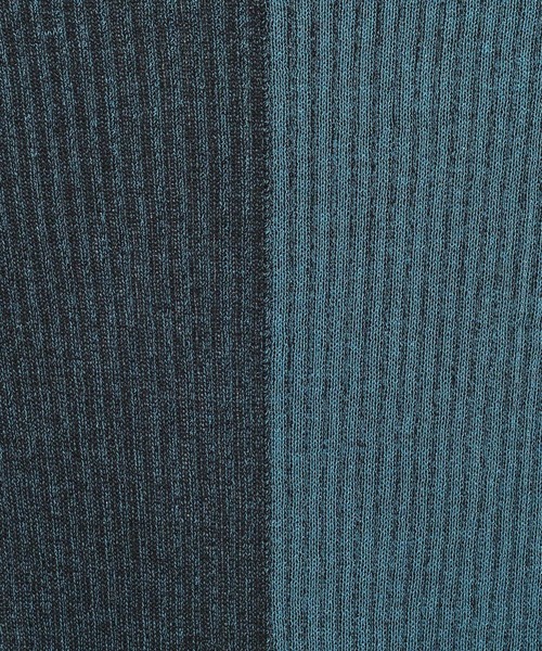 HARE（ハレ）の「マルチカラータイトニットトップス(HARE)（ニット/セーター・レディース・ブルー/イエロー・FREE）」の7枚目の写真