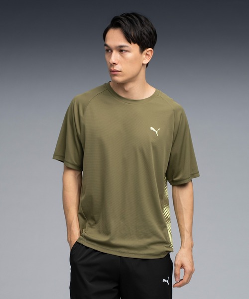 PUMA(プーマ)の「PUMA プーマ メンズ トレーニング バックプリント 半袖 Tシャツ(Tシャツ/カットソー・メンズ・ブラック/オリーブ/ライトピンク・LARGE/MEDIUM/X-LARGE/SMALL/XX-LARGE)」の1枚目の写真