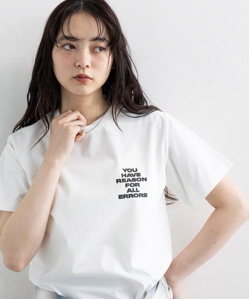 RAGEBLUE（レイジブルー）の「フロントロゴプリントTシャツ（Tシャツ/カットソー・レディース・ブルー/ホワイト/ネイビー・FREE）」の19枚目の写真