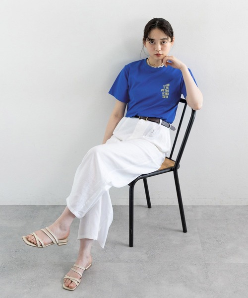 RAGEBLUE（レイジブルー）の「フロントロゴプリントTシャツ（Tシャツ/カットソー・レディース・ブルー/ホワイト/ネイビー・FREE）」の22枚目の写真