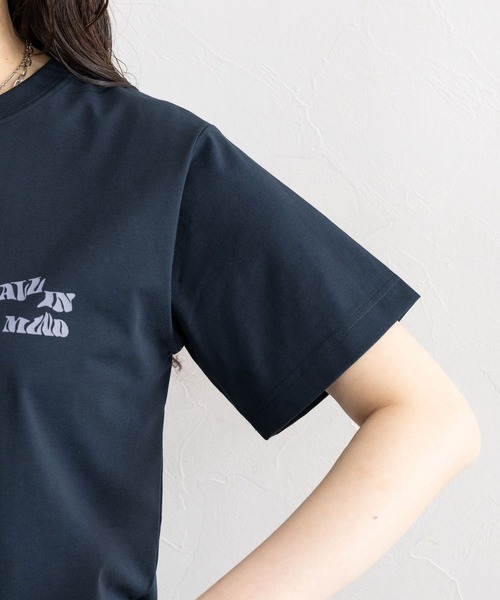 RAGEBLUE（レイジブルー）の「フロントロゴプリントTシャツ（Tシャツ/カットソー・レディース・ブルー/ホワイト/ネイビー・FREE）」の6枚目の写真