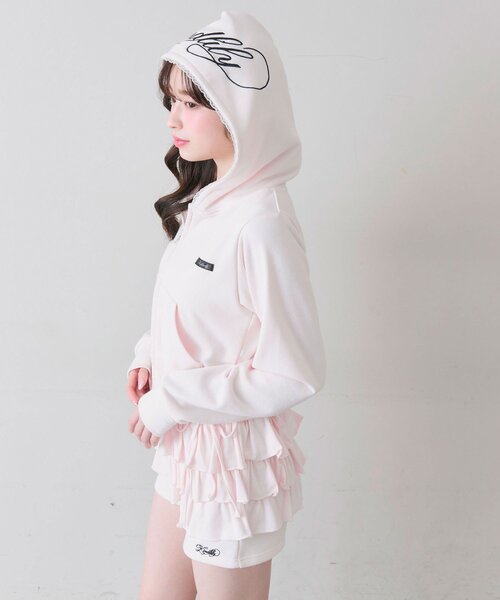 OLIVE des OLIVE（オリーブデオリーブ）の「フード刺繍ロゴパーカー（パーカー・レディース・トップグレー/ドット/ピンク・FREE）」の22枚目の写真