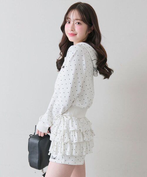 OLIVE des OLIVE（オリーブデオリーブ）の「フード刺繍ロゴパーカー（パーカー・レディース・トップグレー/ドット/ピンク・FREE）」の16枚目の写真