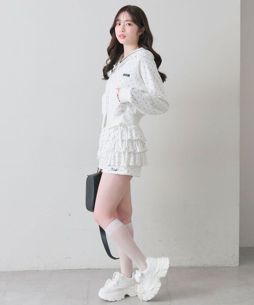 OLIVE des OLIVE（オリーブデオリーブ）の「フード刺繍ロゴパーカー（パーカー・レディース・トップグレー/ドット/ピンク・FREE）」の19枚目の写真