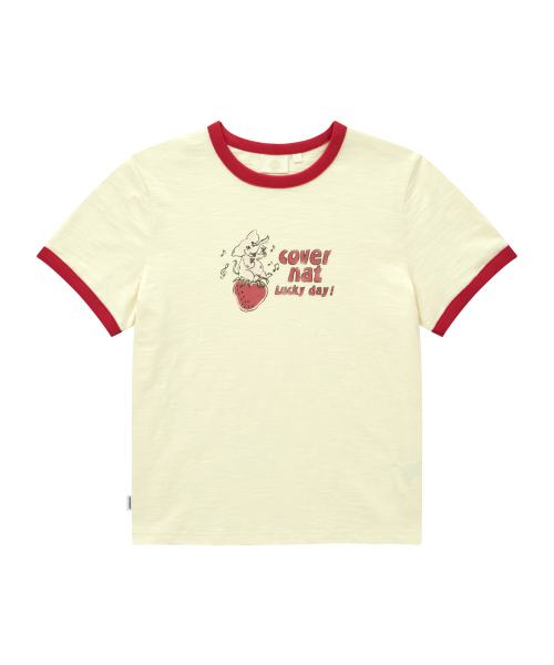 COVERNAT(カバーナット)の「ウーマンエレファントグラフィックリンガーTシャツクリーム(Tシャツ/カットソー・レディース・その他・WS/WM)」の2枚目の写真