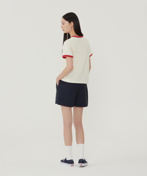 COVERNAT(カバーナット)の「ウーマンエレファントグラフィックリンガーTシャツクリーム(Tシャツ/カットソー・レディース・その他・WS/WM)」の6枚目の写真