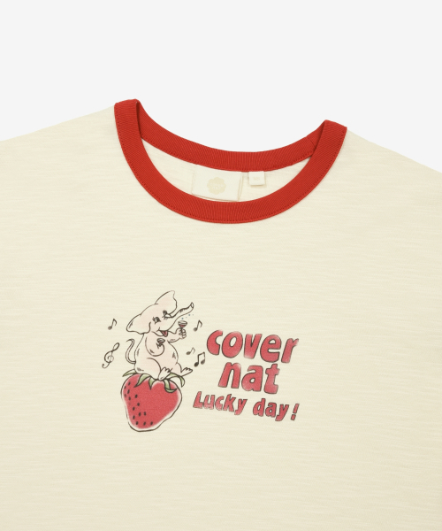 COVERNAT(カバーナット)の「ウーマンエレファントグラフィックリンガーTシャツクリーム(Tシャツ/カットソー・レディース・その他・WS/WM)」の7枚目の写真