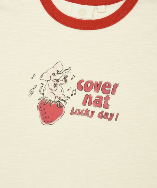 COVERNAT(カバーナット)の「ウーマンエレファントグラフィックリンガーTシャツクリーム(Tシャツ/カットソー・レディース・その他・WS/WM)」の8枚目の写真