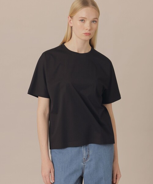 MACKINTOSH LONDON（マッキントッシュ ロンドン）の「【婦人画報4月号掲載】【The Essential Collection】プレーティング天竺Tシャツ（Tシャツ/カットソー・レディース・ベージュ/ピンク系その他2/ブラック/オフホワイト・38）」の2枚目の写真