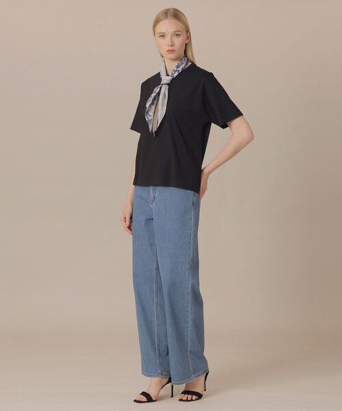 MACKINTOSH LONDON（マッキントッシュ ロンドン）の「【婦人画報4月号掲載】【The Essential Collection】プレーティング天竺Tシャツ（Tシャツ/カットソー・レディース・ベージュ/ピンク系その他2/ブラック/オフホワイト・38）」の6枚目の写真