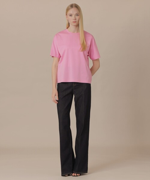 MACKINTOSH LONDON（マッキントッシュ ロンドン）の「【婦人画報4月号掲載】【The Essential Collection】プレーティング天竺Tシャツ（Tシャツ/カットソー・レディース・ベージュ/ピンク系その他2/ブラック/オフホワイト・38）」の7枚目の写真