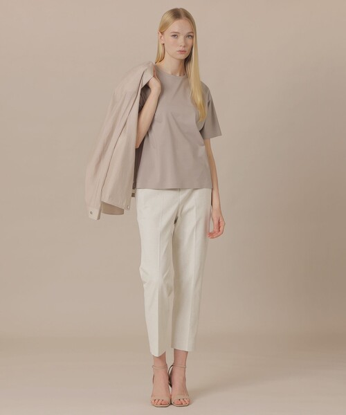 MACKINTOSH LONDON（マッキントッシュ ロンドン）の「【婦人画報4月号掲載】【The Essential Collection】プレーティング天竺Tシャツ（Tシャツ/カットソー・レディース・ベージュ/ピンク系その他2/ブラック/オフホワイト・38）」の8枚目の写真