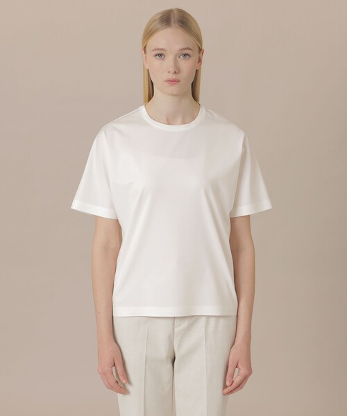 MACKINTOSH LONDON（マッキントッシュ ロンドン）の「【婦人画報4月号掲載】【The Essential Collection】プレーティング天竺Tシャツ（Tシャツ/カットソー・レディース・ベージュ/ピンク系その他2/ブラック/オフホワイト・38）」の9枚目の写真