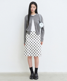 MUSINSA STANDARD WOMAN（ムシンサスタンダードウーマン）の「ウィメンズポルカドットニーレングススカート[クリーム]（スカート）」