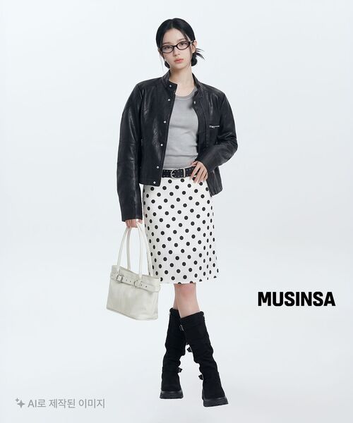 MUSINSA STANDARD WOMAN（ムシンサスタンダードウーマン）の「ウィメンズポルカドットニーレングススカート[クリーム]（スカート・レディース・その他・X-SMALL/SMALL/MEDIUM/LARGE）」の17枚目の写真