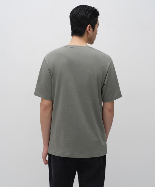 MUSINSA STANDARD（ムシンサスタンダード）の「レギュラークルネックTシャツ [カーキグレー]（Tシャツ/カットソー・メンズ・その他・SMALL/MEDIUM/LARGE/X-LARGE/2XL/3XL）」の3枚目の写真