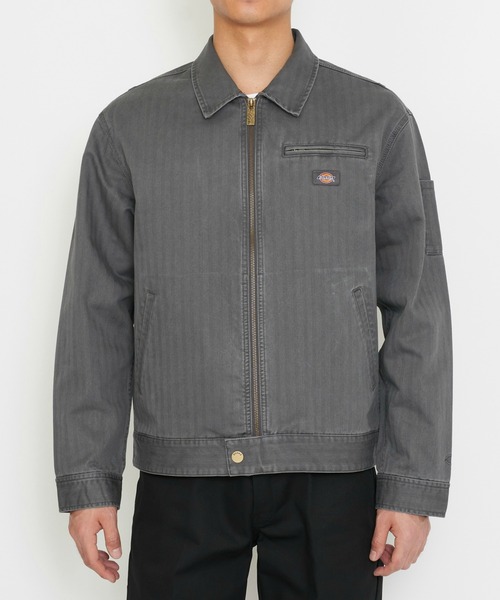 Dickies(ディッキーズ)の「Dickies/ディッキーズ ヘリンボーン ジャケット/デニムジャケット風/ワークジャケット(その他アウター・メンズ・ブラック/ブラウン・X-LARGE/MEDIUM/LARGE)」の5枚目の写真