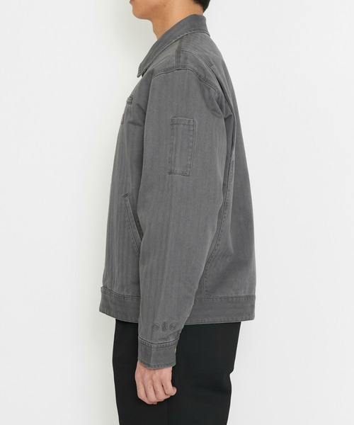 Dickies(ディッキーズ)の「Dickies/ディッキーズ ヘリンボーン ジャケット/デニムジャケット風/ワークジャケット(その他アウター・メンズ・ブラック/ブラウン・X-LARGE/MEDIUM/LARGE)」の6枚目の写真