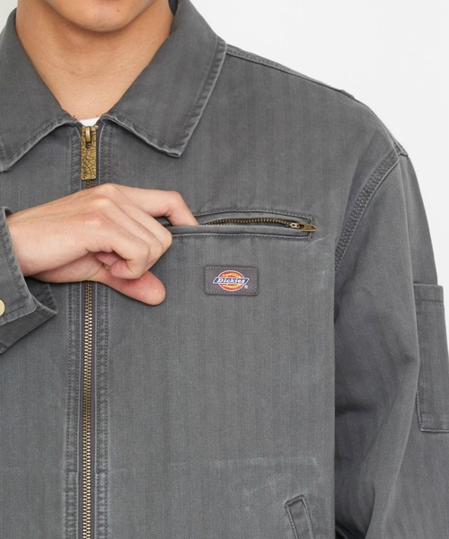 Dickies(ディッキーズ)の「Dickies/ディッキーズ ヘリンボーン ジャケット/デニムジャケット風/ワークジャケット(その他アウター・メンズ・ブラック/ブラウン・X-LARGE/MEDIUM/LARGE)」の11枚目の写真