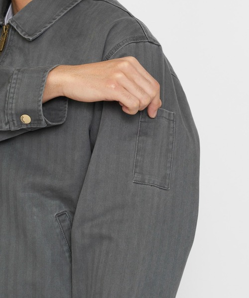 Dickies(ディッキーズ)の「Dickies/ディッキーズ ヘリンボーン ジャケット/デニムジャケット風/ワークジャケット(その他アウター・メンズ・ブラック/ブラウン・X-LARGE/MEDIUM/LARGE)」の14枚目の写真