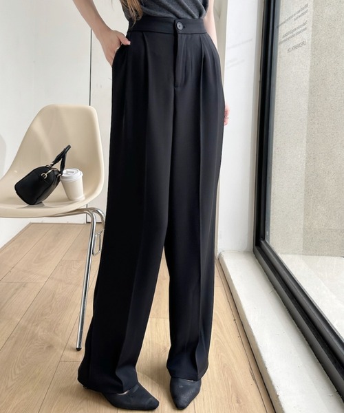 Ada.（エイダ）の「2タック ワイドデザイン スラックス（スラックス・レディース・ピンク/グレー/ベージュ/ブラック・M/S）」の13枚目の写真
