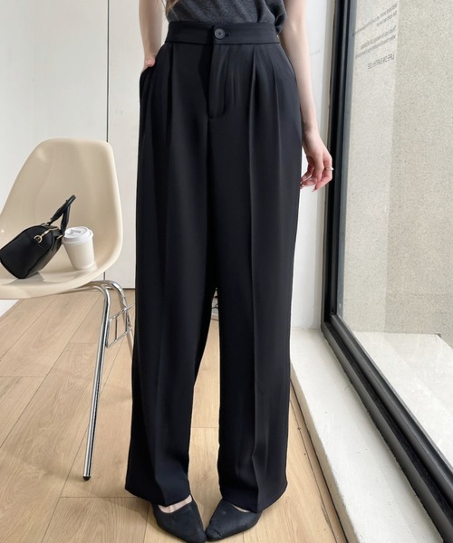 Ada.（エイダ）の「2タック ワイドデザイン スラックス（スラックス・レディース・ピンク/グレー/ベージュ/ブラック・M/S）」の11枚目の写真