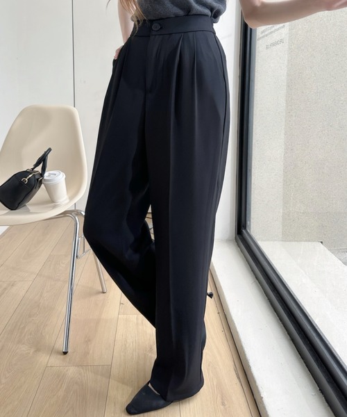 Ada.（エイダ）の「2タック ワイドデザイン スラックス（スラックス・レディース・ピンク/グレー/ベージュ/ブラック・M/S）」の12枚目の写真