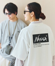NANGA | NANGA × FREAK'S STORE/ナンガ × フリークスストア 別注 刺繍 ECO HYBRID LOGO TEE エコハイブリッド ルーズフィット ロゴ 刺繍Tシャツ(Tシャツ/カットソー)