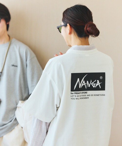 NANGA(ナンガ)の「NANGA × FREAK'S STORE/ナンガ × フリークスストア 別注 刺繍 ECO HYBRID LOGO TEE エコハイブリッド ルーズフィット ロゴ 刺繍Tシャツ(Tシャツ/カットソー・メンズ・ブラック/ホワイト/グレー・LARGE/MEDIUM)」の11枚目の写真