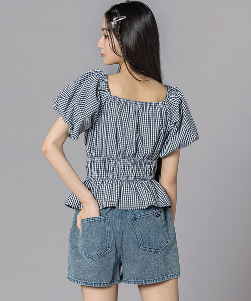 ZIDDY（ジディ）の「2WAYオフショルダーシャーリングトップスブラウス(130~160cm)（シャツ/ブラウス・キッズ・ブラック/ブラック系その他・FREE/140cm/130cm/150cm）」の18枚目の写真