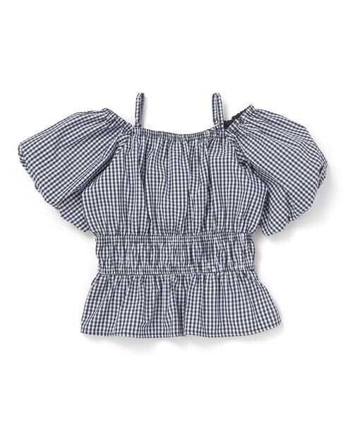 ZIDDY（ジディ）の「2WAYオフショルダーシャーリングトップスブラウス(130~160cm)（シャツ/ブラウス・キッズ・ブラック/ブラック系その他・FREE/140cm/130cm/150cm）」の22枚目の写真