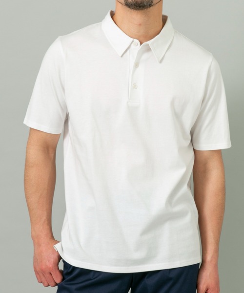 URBAN RESEARCH ROSSO MEN（アーバンリサーチロッソメン）の「『XLサイズあり』『UR TECH』汗ジミ防止ポロシャツ（ポロシャツ・メンズ・グレー/ネイビー/ホワイト/ライトブルー/ブラック・MEDIUM/X-LARGE/LARGE/SMALL）」の8枚目の写真