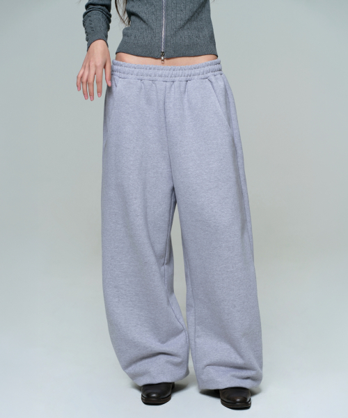 ERA(エラ)の「UNISEX ERA WIDE JOGGER SWEATPANTS - MELANGE GRAY(スウェットパンツ・レディース・グレー・LARGE/MEDIUM/SMALL)」の8枚目の写真