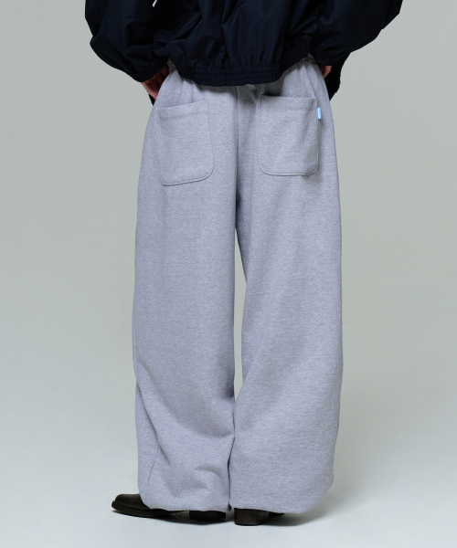 ERA(エラ)の「UNISEX ERA WIDE JOGGER SWEATPANTS - MELANGE GRAY(スウェットパンツ・レディース・グレー・LARGE/MEDIUM/SMALL)」の9枚目の写真