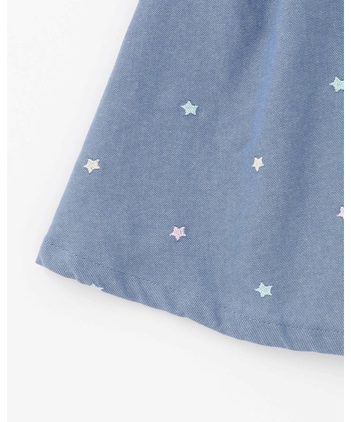 mezzo piano(メゾピアノ)の「肩開き半袖Tシャツ&星キャミワンピースセット(ワンピース・キッズ・ラベンダー/サックスブルー・120cm/130cm/110cm/140cm)」の8枚目の写真