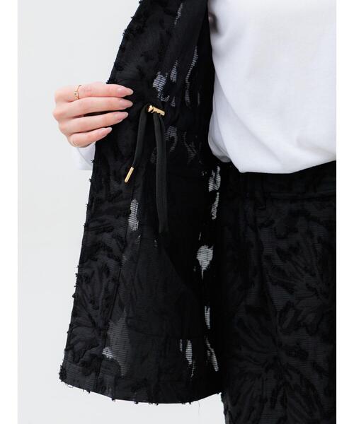 Te chichi（テチチ）の「カットジャガードジレ（ベスト・レディース・ブラック/オフホワイト・F）」の14枚目の写真