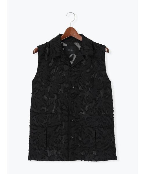 Te chichi（テチチ）の「カットジャガードジレ（ベスト・レディース・ブラック/オフホワイト・F）」の15枚目の写真